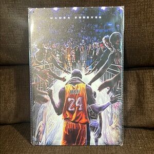 Iconic Kobe Bryant Mamba Forever with Gianna metal sign poster. Size: 8 x 12
